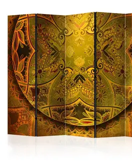 Paravány Paraván Mandala: Golden Power Dekorhome 225x172 cm (5-dílný)