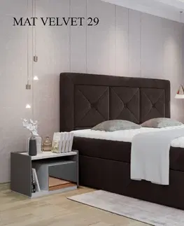 Postele Čalouněná postel IDRIS Boxsprings 160 x 200 cm Mat Velvet 29
