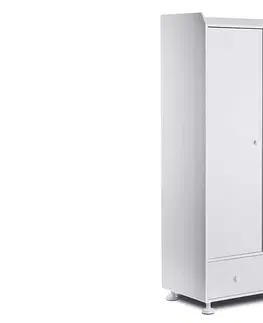 Šatní skříně Skříň se zásuvkou SCRIBI bílá 85 x 180 x 50 cm