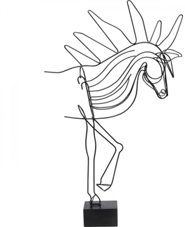 Sošky koní KARE Design Soška Kůň z drátu 51cm