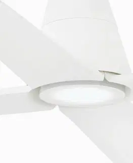 Stropní ventilátory se světlem FARO BARCELONA Stropní ventilátor Typhoon L LED světlo IP44 bílá