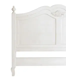 Luxusní a designová čela postelí Estila Dřevěné čelo postele Antibes I provence bílé 156cm