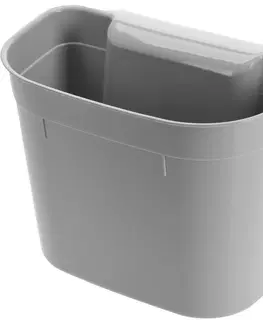 Úložné boxy Závěsný plastový koš Flynn, 21 x 28 x 17 cm, šedá
