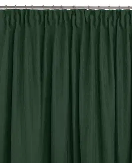 Záclony HOMEDE Závěs MILANA klasická transparentní dračí páska 10 cm zelený, velikost 140x270