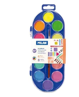Hračky MILAN - Barvy vodové - 12 barev, 30mm