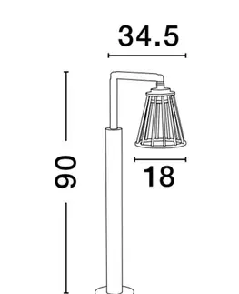 Stojací svítidla NOVA LUCE venkovní sloupkové svítidlo CARINA černý hliník LED 6W 279.54 lm 3000K 220-240V IP65 9060213