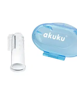 Koupání a hygiena Akuku První zubní kartáček s pouzdrem