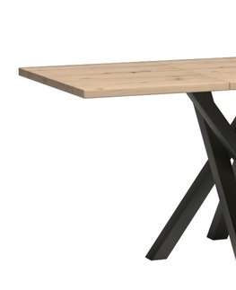 Jídelní stoly Rozkládací jídelní stůl FRAGILIS 160x90 cm, dub artisan