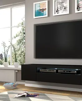 TV stolky ARTBm TV stolek AURA 200 | černý mat Variant: s LED osvětlením