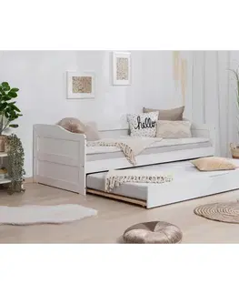 Jednolůžkové postele Rozkládací Postel Bílá Melinda 90x200 Cm