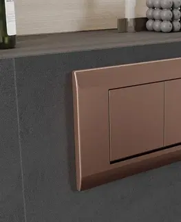 Záchody MEXEN Fenix01 tlačítko splachovací růžové zlato /kompatibilní s Geberit Sigma UP300 a UP320/ 600105