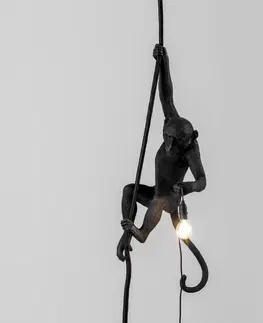 Venkovní dekorativní svítidla SELETTI LED venkovní světlo Monkey Lamp visící černá