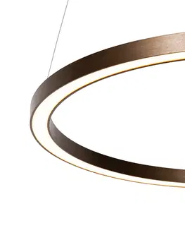 Zavesna svitidla Bronzová závěsná lampa 60 cm včetně LED 3-stupňové stmívatelné - Girello