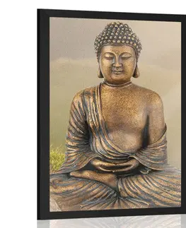 Feng Shui Plakát socha Buddhy v meditující poloze