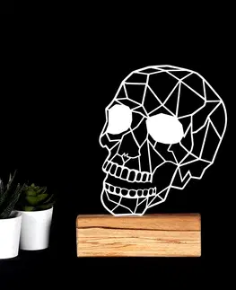  Hanah Home Kovová dekorace Skull 29 cm bílá