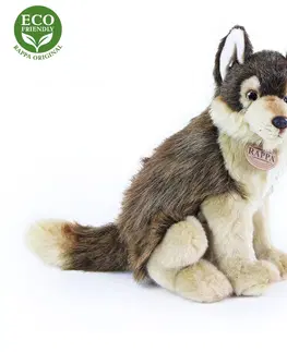 Plyšáci Rappa Plyšový sedící vlk, 28 cm