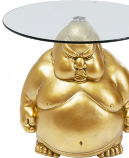 Odkládací stolky KARE Design Odkládací stolek Monk - zlatý, Ø54cm