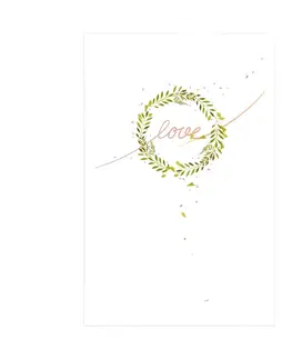 Motivy z naší dílny Plakát s minimalistickým nápisem Love