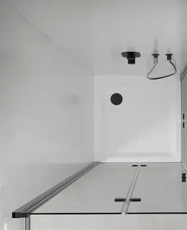 Sifony k pračkám MEXEN/S Lima Duo sprchový kout 90x90, transparent, černá +vanička se sifonem 856-090-090-70-02-4010B