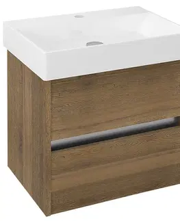 Koupelnový nábytek SAPHO NIRONA umyvadlová skříňka 57x51,5x43 cm, dub Sherwood NR060-1515
