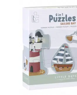 Hračky puzzle LITTLE DUTCH - Puzzle 6v1 Námořnický záliv