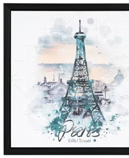 Obrazy Plátěný obraz v rámečku Paris, 40 x 40 x 2,5 cm