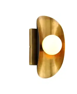 Retro nástěnná svítidla HUDSON VALLEY nástěnné svítidlo HOPPER mosaz/sklo mosaz/opál G9 1x20W 271-11-CE