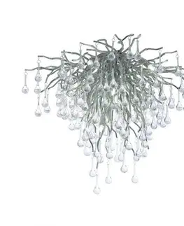 Designová stropní svítidla PAUL NEUHAUS Lustr ICICLE stropní svítidlo, stříbrná barva, hra světla