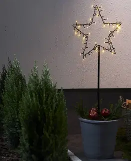 Vánoční venkovní dekorace STAR TRADING Spiky LED dekorativní hvězda pro exteriér, baterie
