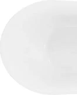 Sifony k pračkám MEXEN Montana vana volně stojící 180x80 cm, bílá/černá, černý sifon 52011808075-B