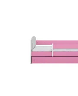 Dětské postýlky Kocot kids Dětská postel Classic I růžová, varianta 80x140, bez šuplíků, bez matrace