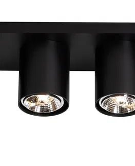 Bodova svetla Moderní stropní bodové svítidlo černé 4-světelné - Tubo