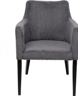 Jídelní židle KARE Design Jídelní židle s područkami Mode Cord - šedá