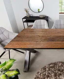 Jídelní stoly LuxD Designový jídelní stůl Shark X 220 cm recyklované dřevo