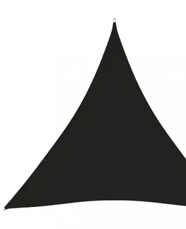 Stínící textilie Plachta proti slunci oxfordská látka trojúhelník 3,6 x 3,6 x 3,6 m Dekorhome Černá