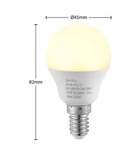 LED žárovky Lindby Lindby LED žárovka-kapka E14 G45 4,5W 3000K opál