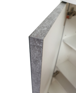 Koupelnový nábytek Koupelnová skříň jednodveřová VR 01, bílá/beton