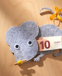 Dekorace Myška na peníze