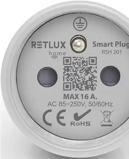Svítidla Retlux RSH 201 Chytrá zásuvka s Wi-Fi a Bluetooth připojením