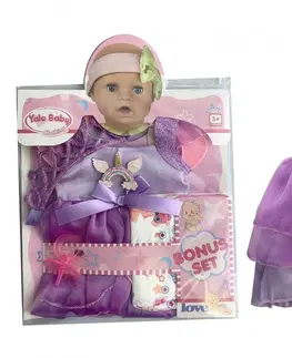 Hračky panenky MAC TOYS - Fialové šaty s korunkou pro panenku 40 - 43 cm