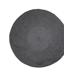 Koberce a koberečky Černý kulatý koberec z juty Bernard  - Ø120*1cm Mars & More DEJMRDZ120
