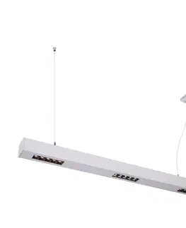 LED lustry a závěsná svítidla SLV BIG WHITE Q-LINE PD LED vnitřní závěsné svítidlo, 1m, BAP, stříbrná, 3000K 1000928