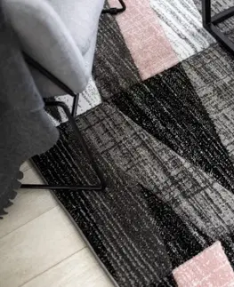 Koberce a koberečky Dywany Lusczow Kusový koberec ALTER Bax pruhy růžový, velikost 120x170