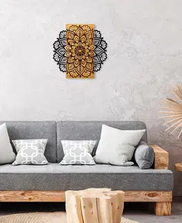 Nástěnné dekorace Nástěnná dekorace dřevo MANDALA 58 x 58 cm