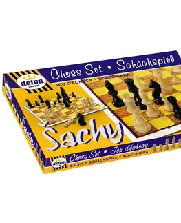 Deskové hry Detoa Společenská hra Šachy, dřevěné figurky, 37 x 22 x 4 cm