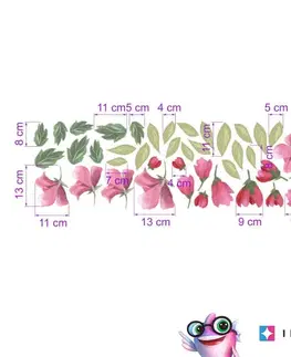 Samolepky na zeď Samolepky na zeď - Růžové květiny