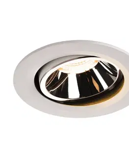 LED podhledová svítidla SLV BIG WHITE NUMINOS MOVE DL L vnitřní LED zápustné stropní svítidlo bílá/chrom 2700 K 20° otočné a výkyvné 1003639