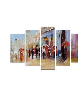 Obrazy Wallity Vícedílný obraz PEOPLE ON THE STREET 07 110 x 60 cm