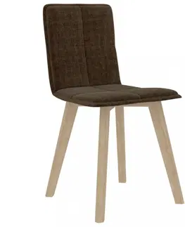 Židle Jídelní židle 4 ks látka / buk Dekorhome Světle šedá