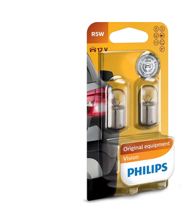 Žárovky Philips SADA 2x Autožárovka Philips VISION 12821B2 R5W BA15s/5W/12V 